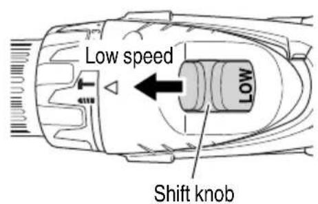 HiKOKI DV18DGL - Change rotation speed - 1