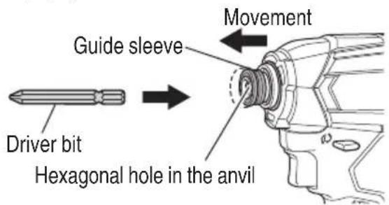 HiKOKI WH18DC - Installing the bit - 1