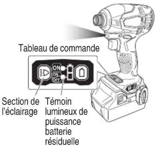 HiKOKI WH18DBDL2 - Comment utiliser la DEL d'éclairage - 1