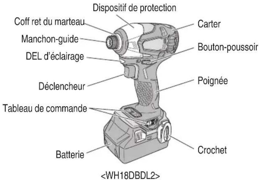 HiKOKI WH18DBDL2 - NOM DES PARTIES - 1