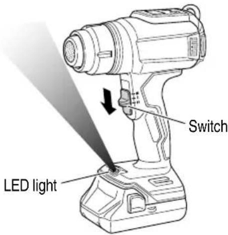HiKOKI RH18DA - How to use the LED light (Fig. 11) - 1