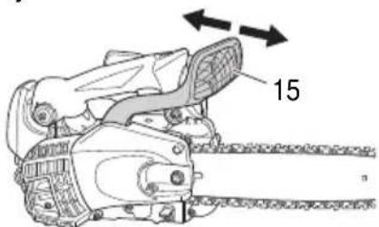HiKOKI CS33EDTP - Operación del freno de la cadena (Fig. 10) - 1