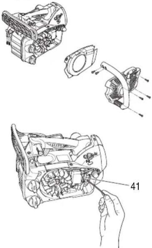HiKOKI CS33EDTP - Limpieza de las aletas del cilindro (Fig. 40) - 1