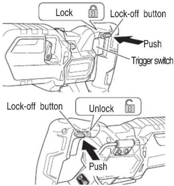 HiKOKI CR36DA - Lock-off button - 1
