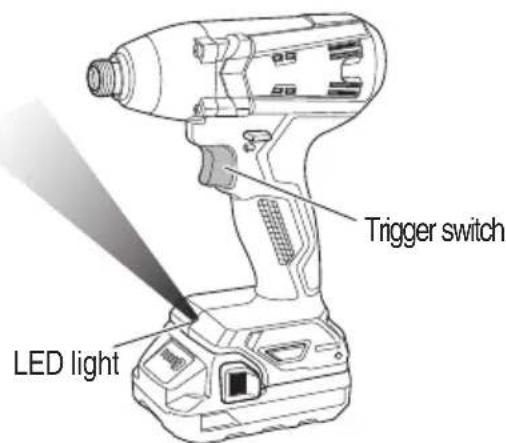 HiKOKI WH18DFX - Using the LED light - 1