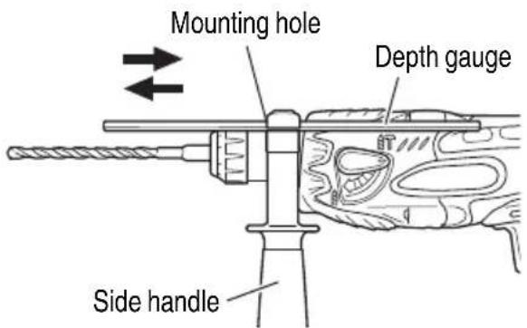 HiKOKI DH18DSL - Using depth gauge (Fig. 14) - 1