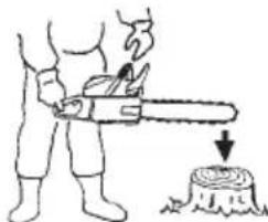 HiKOKI TCS33EB - How to confirm the activation of the chain brake - 1