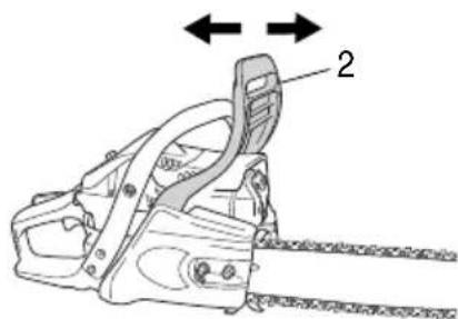 HiKOKI TCS33EB - Operación del freno de la cadena (Fig. 19) - 1