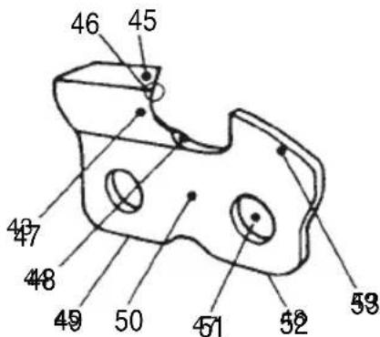 HiKOKI TCS33EB - Chain sharpening Parts of a cutter (Fig. 45, 46) - 1