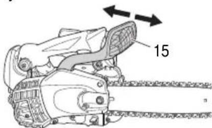 HiKOKI TCS33EDTP - Operación del freno de la capena (Fig. 10) - 1