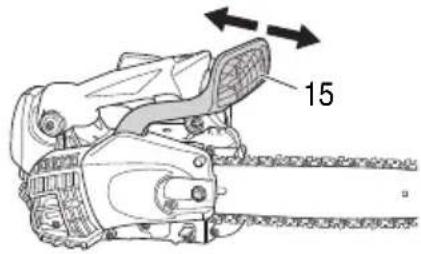 HiKOKI TCS33EDTP - Chain brake operation (Fig. 10) - 1