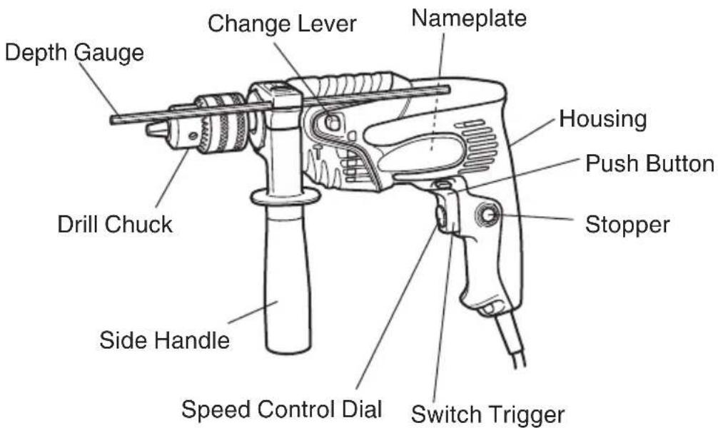 HiKOKI FDV16VB2 - NAME OF PARTS - 1