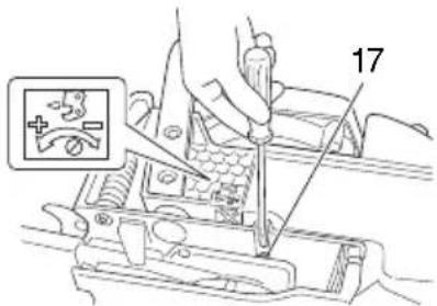 HiKOKI TCS51EAP - Adjustment of chain oil supply - 1