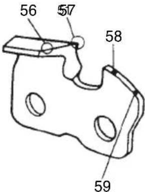 HiKOKI TCS51EAP - Les diff érentes parties d'un maillon- gouge (Fig. 42, 43) - 2