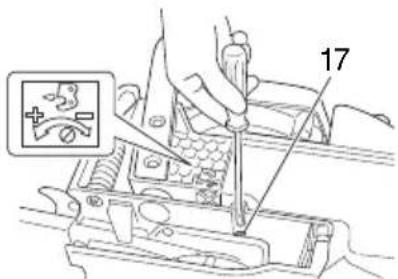 HiKOKI TCS51EAP - Reglage de l'alimentation en huile de chaine - 1