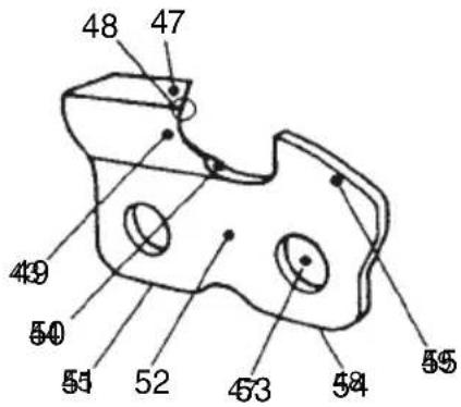 HiKOKI TCS51EAP - Afi lado de la cadena Piezas de una cuchilla (Fig. 42, 43) - 1