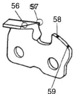 HiKOKI TCS51EAP - Afi lado de la cadena Piezas de una cuchilla (Fig. 42, 43) - 2