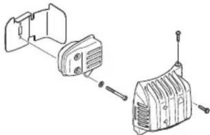 HiKOKI CH22EAP2(50ST) - Nettoyage du silencieux (Fig. 17) - 1