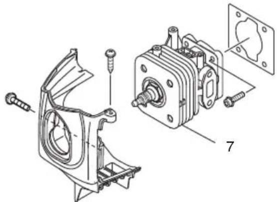 HiKOKI CH22EAP2(50ST) - Nettoyage des ailettes du cylindre (Fig. 16) - 1