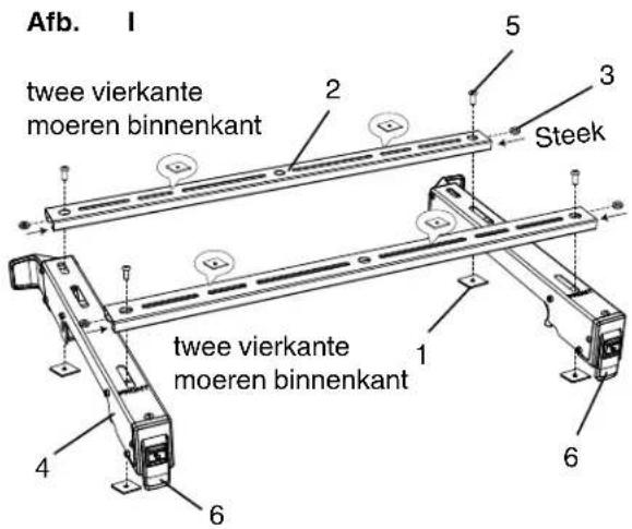 HiKOKI UU240F - Gebruik van hulpmontagebeugels (meegeleverd) (AFB. H, I, J, K) - 2