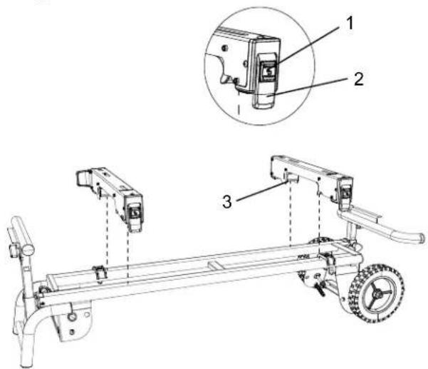 HiKOKI UU240F - INSTALACIÓN DE LOS SOPORTES DE MONTAJE DE LA SIERRA (FIG. E) - 1
