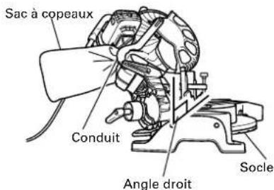 Sac à copeaux Conduit Angle droit Socle