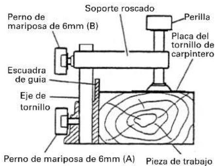 HiKOKI C12LDH - Utilización del conjunto de tornillo de corpintero (Accesorio estándar) - 1
