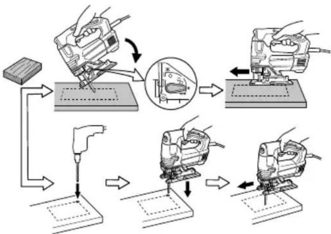 HiKOKI CJ90VST2 - Recorte interior (Fig. 17) - 1