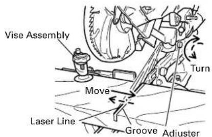 HiKOKI C8FSHE - Position adjustment of laser line (Only Model C8FSHE) - 4