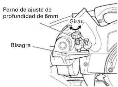 HiKOKI C8FSHE - Posición de límite inferior de la hoja de sierra cuando se corta una pieza de trabajo grande - 1