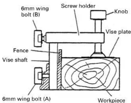 HiKOKI C8FSHE - Using the Vise Assembly (Standard accessory) - 1