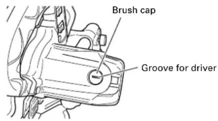 HiKOKI C8FSHE - Inspecting the carbon brushes (Fig. 48 and Fig. 49) - 2