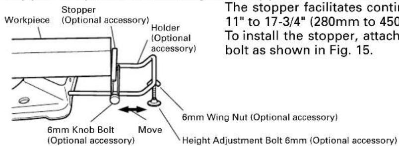 HiKOKI C8FSHE - Stopper for precision cutting ... (Stopper and holder are optional accessory) - 1