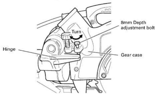 HiKOKI C8FSHE - Checking the saw blade lower limit position - 2