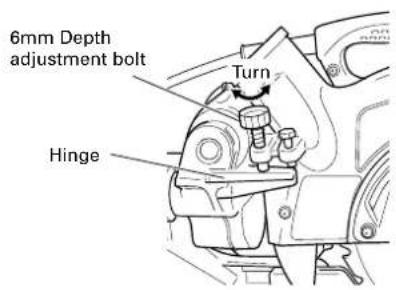 HiKOKI C8FSHE - Checking the saw blade lower limit position - 3