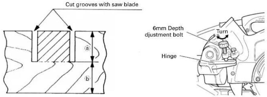 HiKOKI C8FSHE - Groove cutting procedures - 1