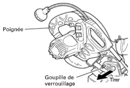 HiKOKI C8FSHE - Libérer la goupille de verrouillage - 1