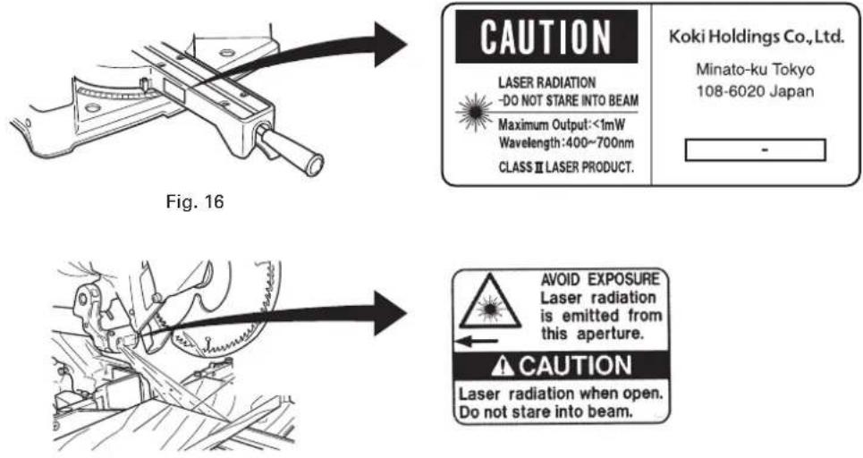 HiKOKI C8FSHE - Position adjustment of laser line (Only Model C8FSHE) - 1