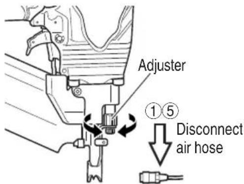 HiKOKI NR90AF(S1) - ADJUSTING THE NAILING DEPTH - 1