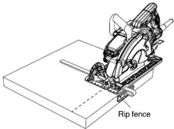HiKOKI C7WDM - Installing the rip fence (optional accessories) - 2