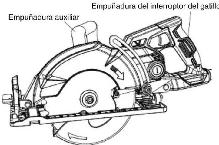 HiKOKI C7WDM - Uso de la empuñadura auxiliar - 1