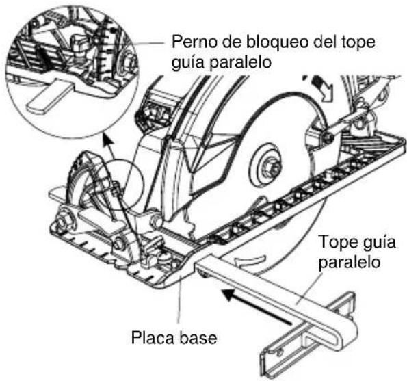 HiKOKI C7WDM - Instalación del tope guía paralelo (accesorios-optionales) - 1