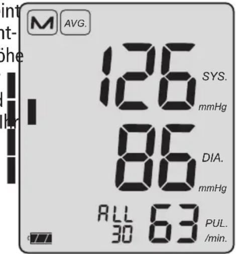 BOSO Medicus Prestige S - Abruf der Mittelwerte mit Bewertungsskala - 2
