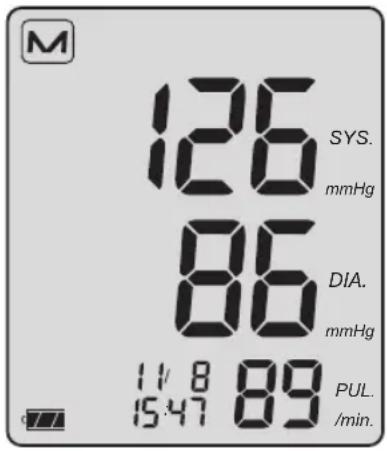 BOSO Medicus Prestige S - Displaying stored individual readings and emptying the memory - 3