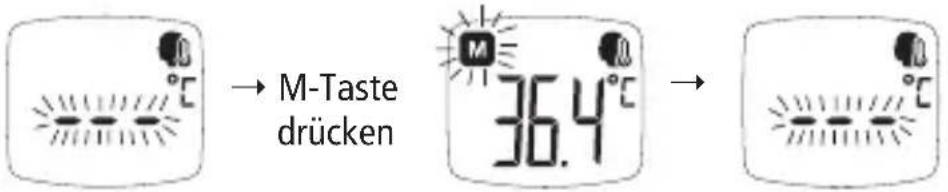 BOSO Bosotherm Diagnostic - Abruf der letzten Temperaturmessung im Körpertemperatur-Modus - 1