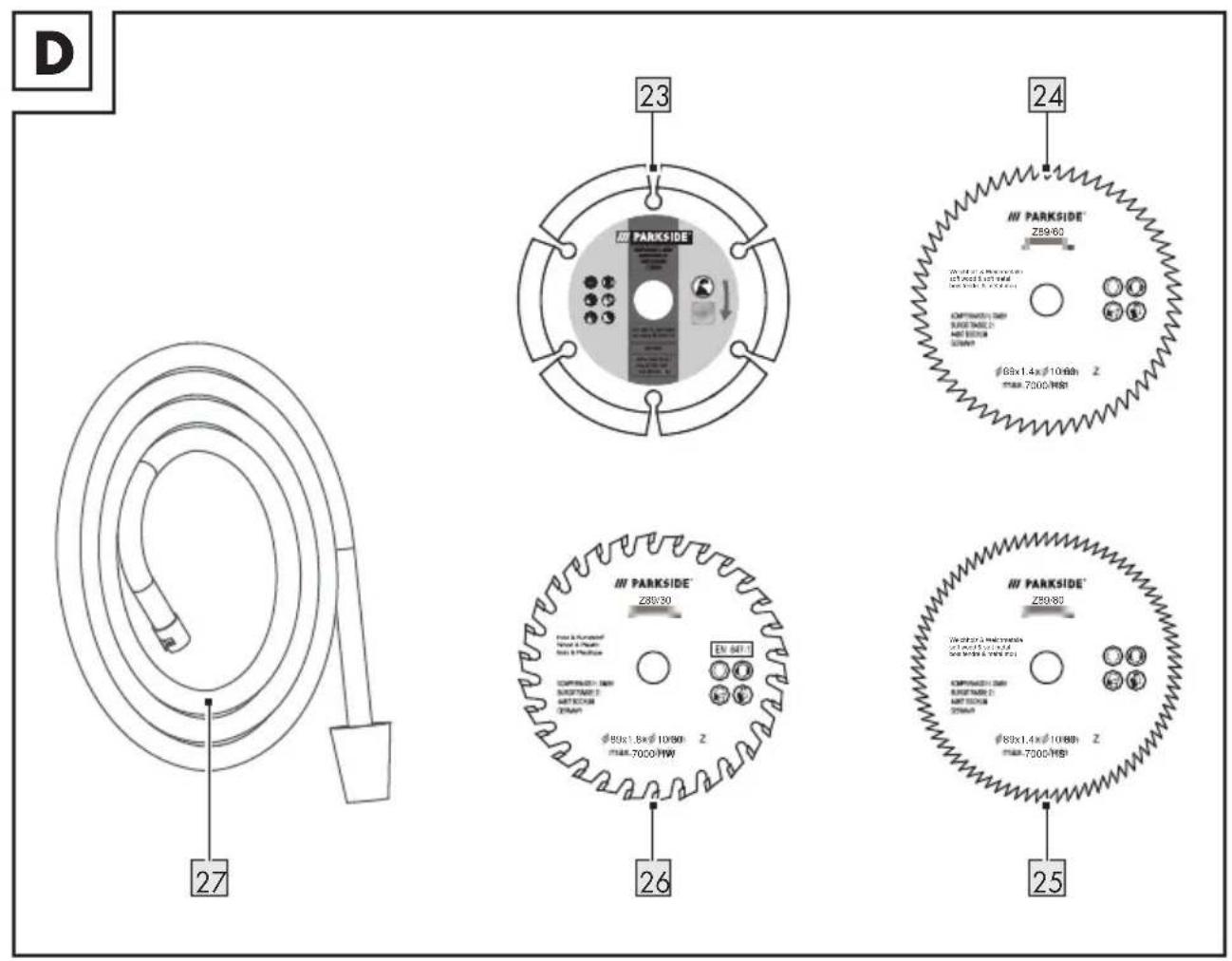PARKSIDE PTS 710 B2 - ELEKTRISCHE INSTEEKZAAG - 5