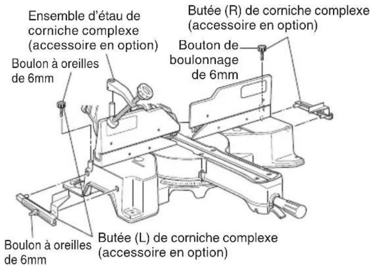 HiKOKI C12RSH2 - Méthode de coupe des moulures de corniche sans inclinaison de la lame de scie - 1