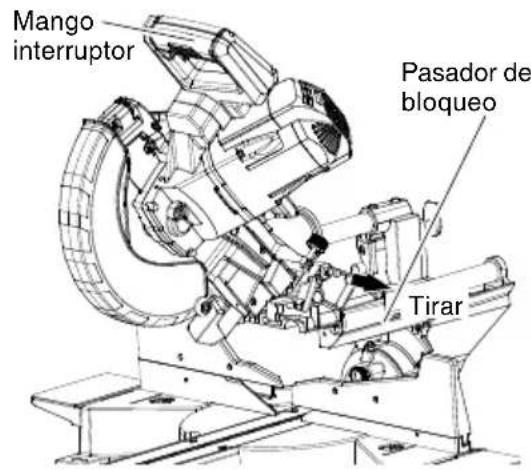 HiKOKI C10FSHC - Liberación del pasador de bloqueo - 1