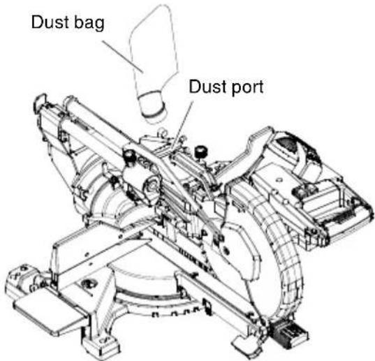 HiKOKI C10FSHC - Installing the dust bag and vise - 1
