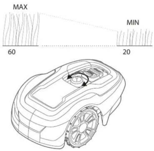 GREENWORKS Optimow 4 - AJUSTEMENT DE HAUTEUR DE COUPE - 1
